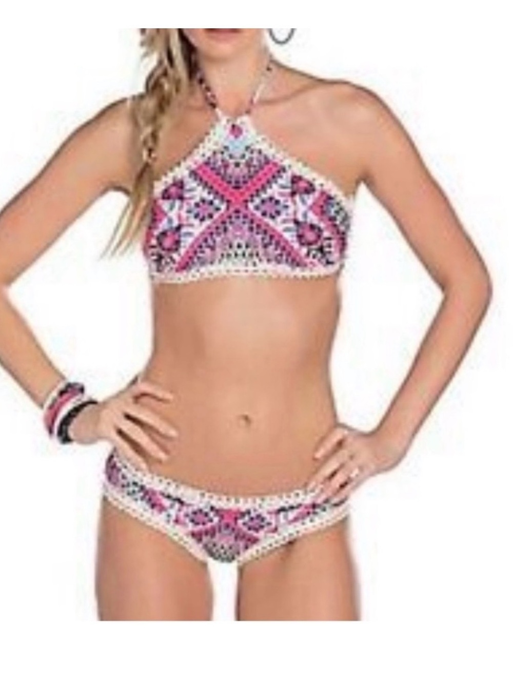 Becca Swim Garden Party Halter Bikini Set